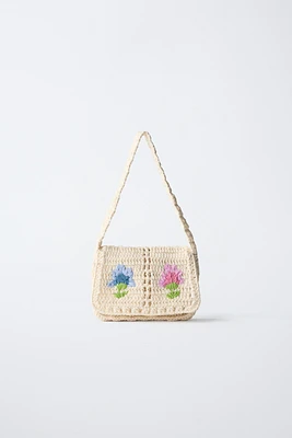 SAC BANDOULIÈRE CROCHET FLEURS