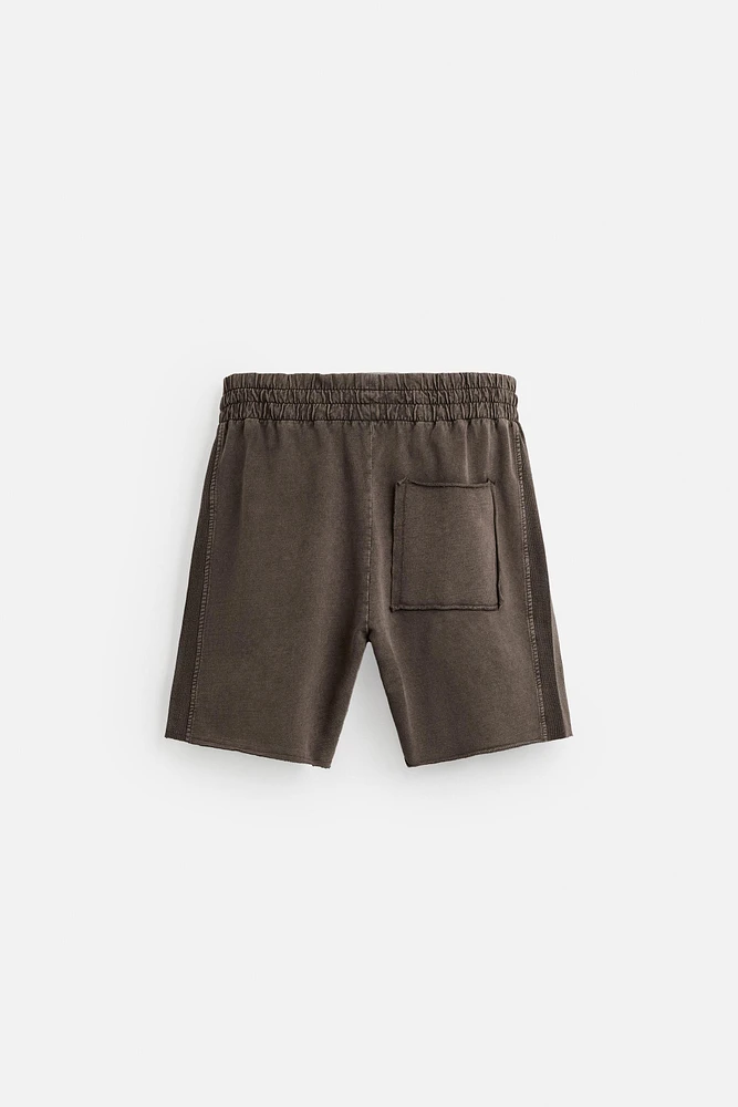 BERMUDA RELAXED FIT DÉLAVÉ