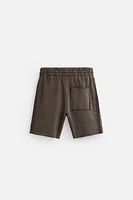 BERMUDA RELAXED FIT DÉLAVÉ