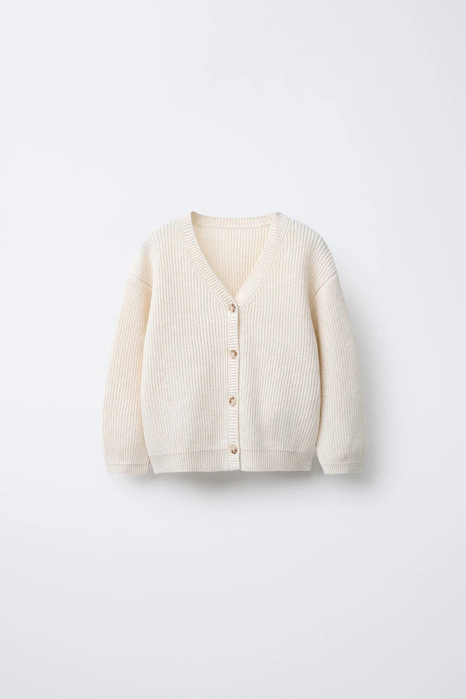 RIB KNIT CARDIGAN