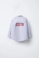 STRIPED TEXT SHIRT