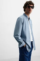 TEXTURED CHAMBRAY SHIRT