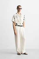 FLORAL PRINT STRETCH SHIRT