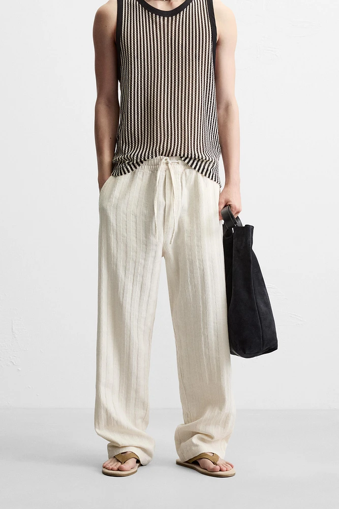 JACQUARD STRIPED PANTS