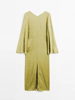Flowing satin kimono dress - STUDIO