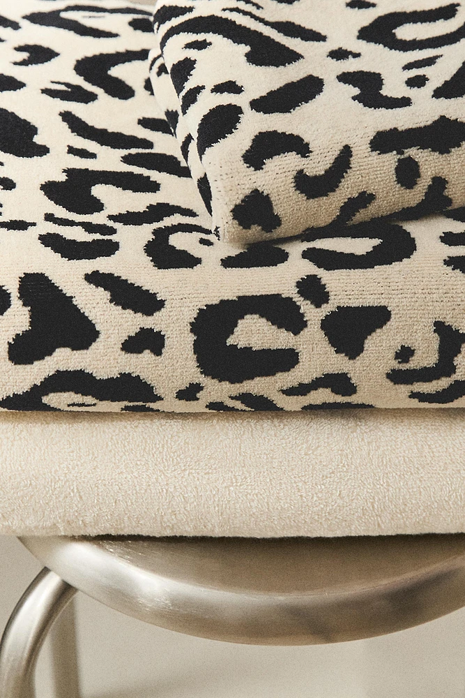 SERVIETTE DE BAIN VELOURS IMPRIMÉ ANIMAL