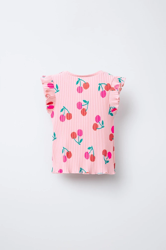 T-SHIRT RIB IMPRIMÉ