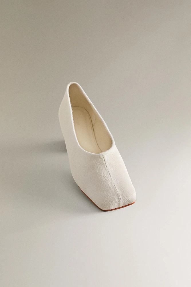 BALLERINES FOURRURE CUIR