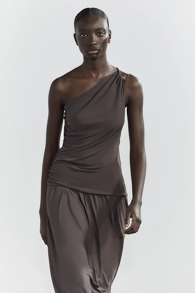 RUCHED ASYMMETRIC TOP