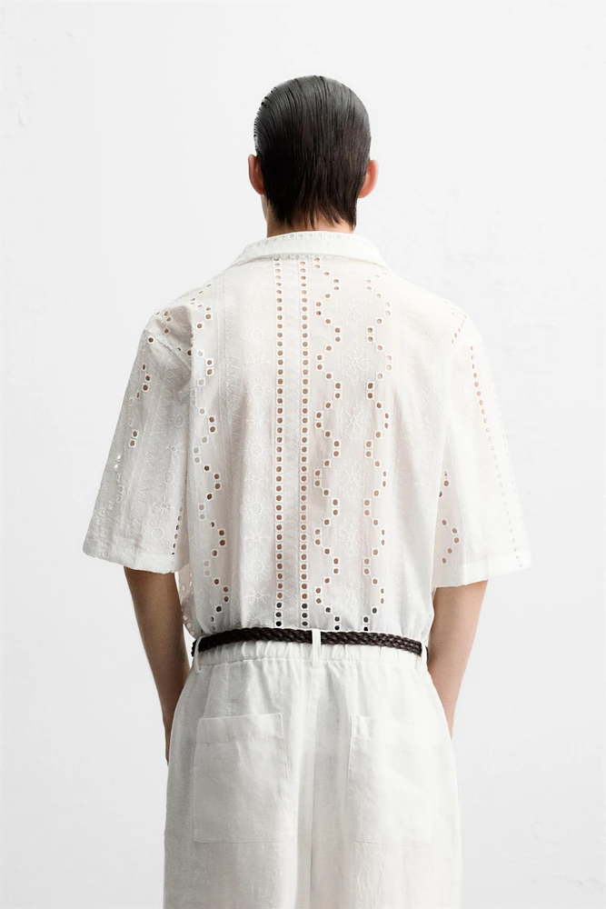 LASER CUT EMBROIDERY SHIRT