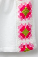 CROCHET SIDE STRIPE SHORTS