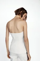 COMBINATION SATIN EFFECT BUSTIER TOP