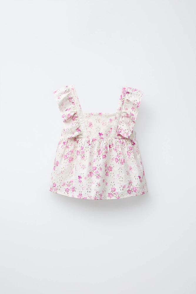 FLORAL PRINT SHIFFLY TOP
