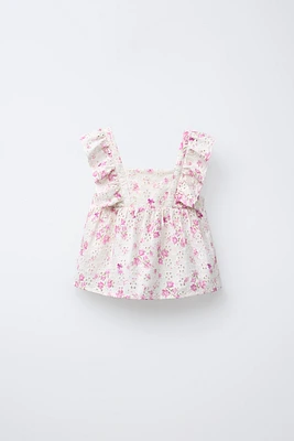 FLORAL PRINT SHIFFLY TOP
