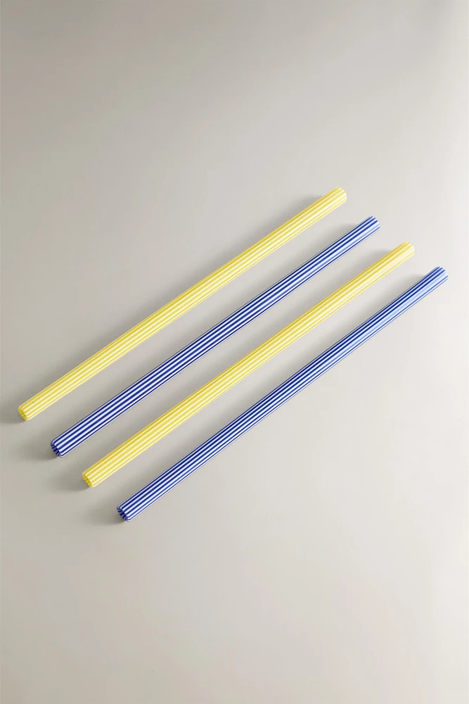 LOT PATÈRES BOROSILICATO RAYURES (LOT DE 4)