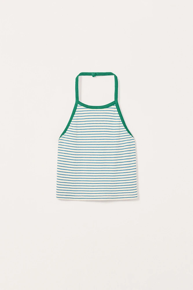 LIMITED EDITION STRIPED HALTER TOP