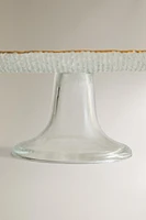 PLAT VERRE RECYCLABLE RELIEF LISERÉ DORÉ