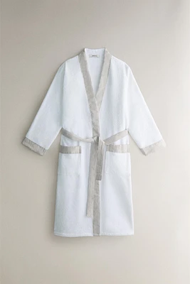 COTTON LINEN BATHROBE (420 GXM²)