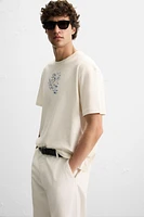 COMBINATION EMBROIDERY T-SHIRT