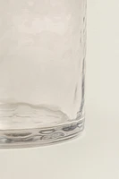 VERRE EN VERRE RECYCLABLE MARTELÉ