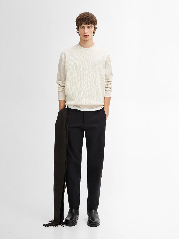 Pull en maille de coton mélang