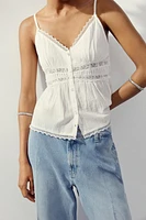 LACE CHIFFON TOP
