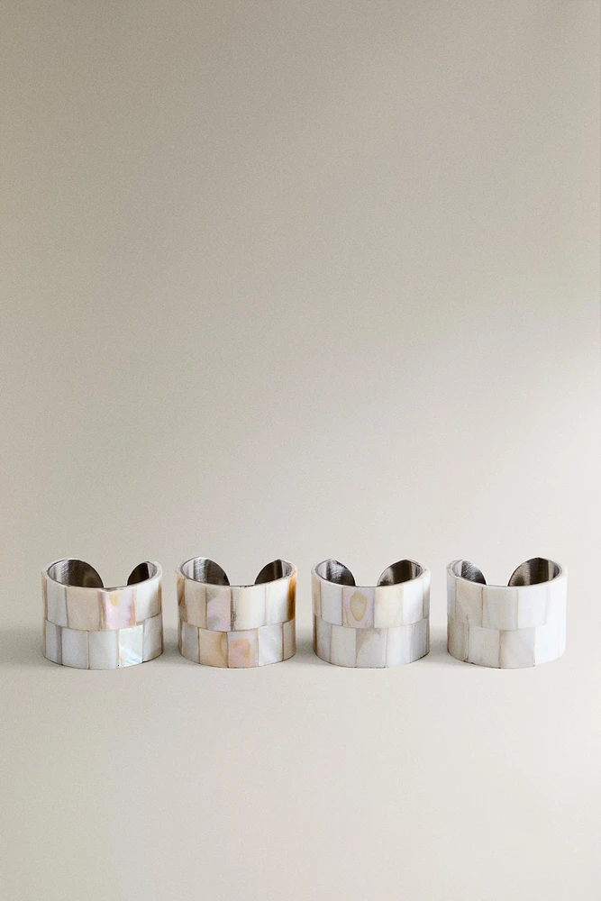 LOT PORTE-SERVIETTES NACRE (LOT DE 4)