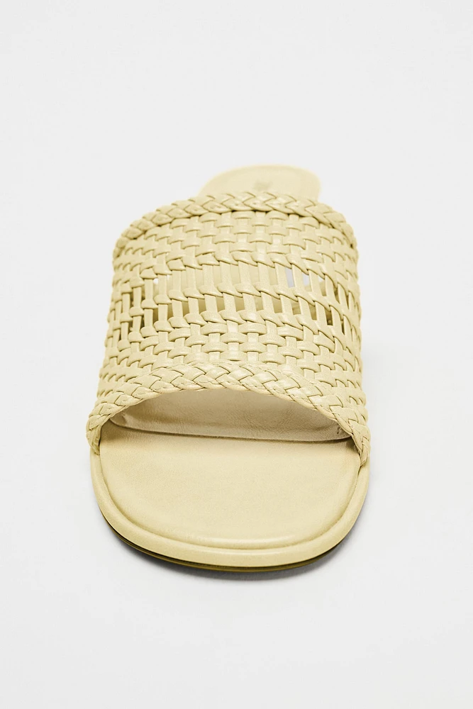 BRAIDED UPPER MULES
