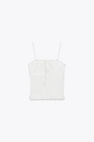 TIE POPLIN TOP