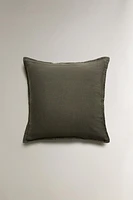 HOUSSE DE COUSSIN ÉDREDON LIN EFFET DÉLAVÉ