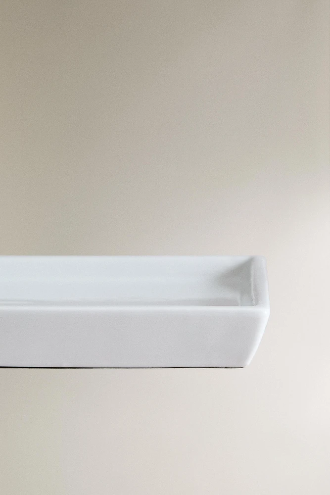 PLATEAU SALLE DE BAIN FAÏENCE BLANCHE