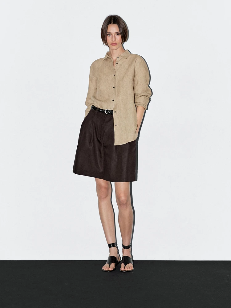 Chemisier chambray 100 % lin