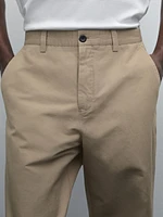 Pantalon regular coton mélangé