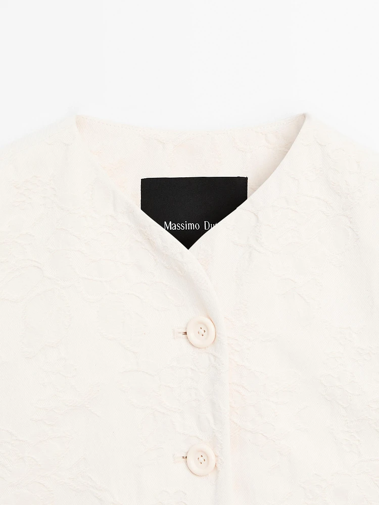 100% cotton floral fabric jacket