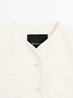 100% cotton floral fabric jacket
