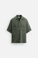 LYOCELL-LINEN FLOWY SHIRT