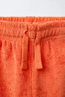 TOWELING SHORTS WITH SIDE STRIPES