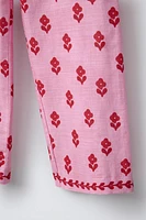 PANTALON À IMPRIMÉ FLEURS