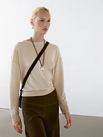 Pull oversize en maille 100 % lin