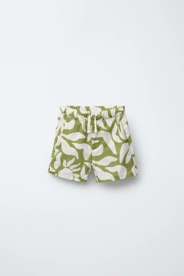 BERMUDA À IMPRIMÉ FEUILLES