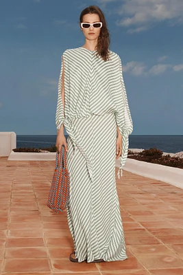 LIMITED EDITION STRIPED DRESS WITH TIES