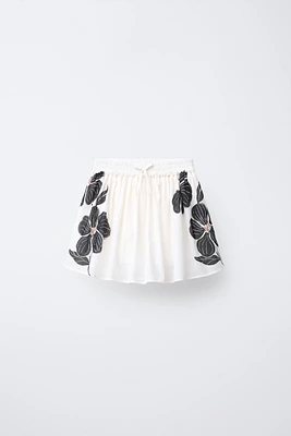FLORAL PRINT SKORT