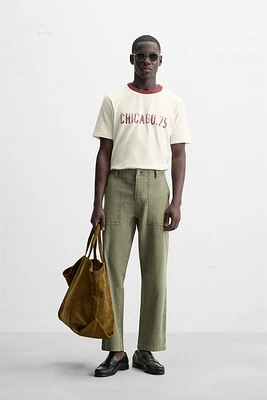 VINTAGE EFFECT PRINTED T-SHIRT