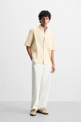 RELAXED FIT CHECKERED SHIRT