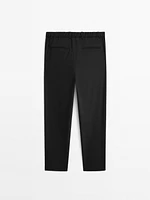 Pantalon relaxed fit à pinces