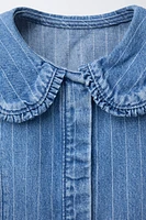 ROBE EN JEAN À RAYURES