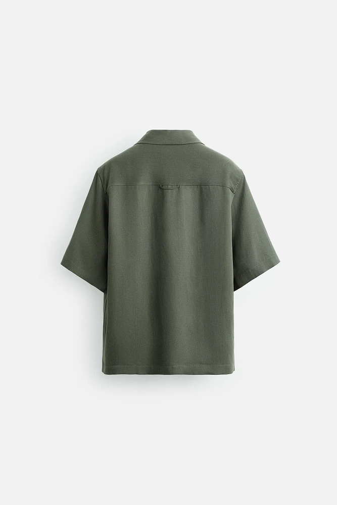 LYOCELL-LINEN FLOWY SHIRT