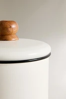 SMALL ENAMELED PET TREATS JAR