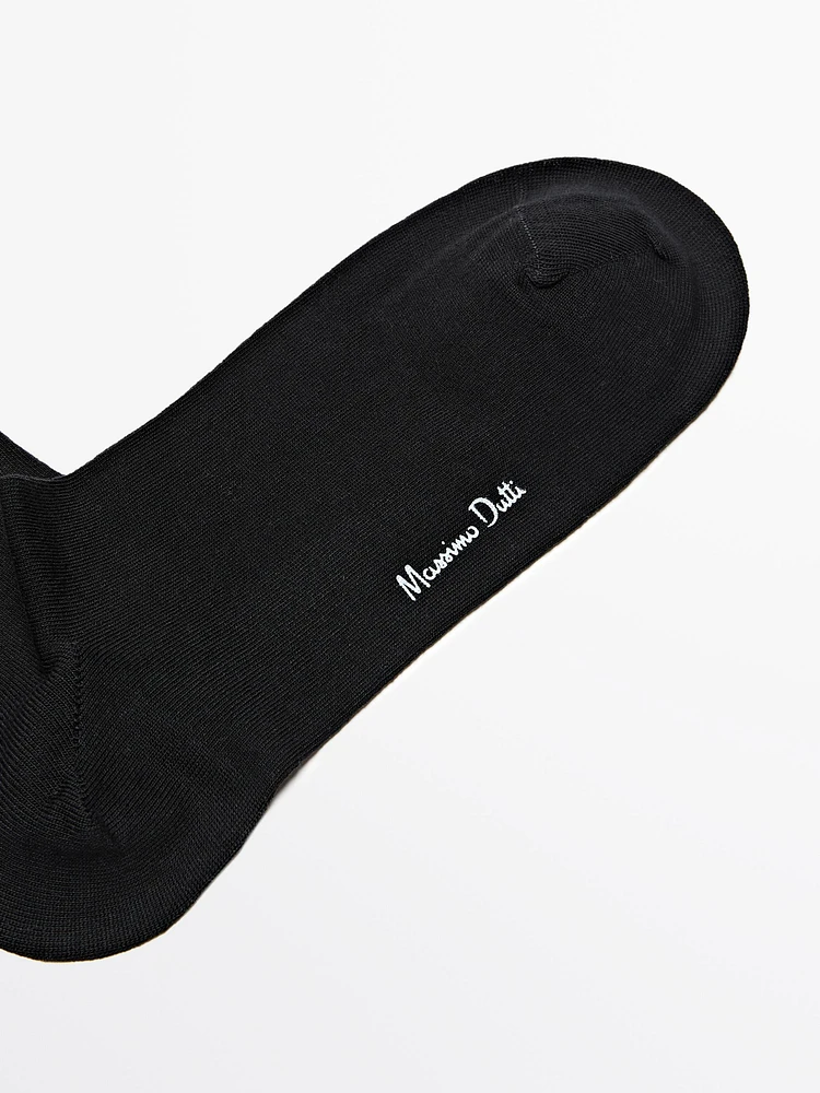 Chaussettes hautes en coton mercerisé mélangé