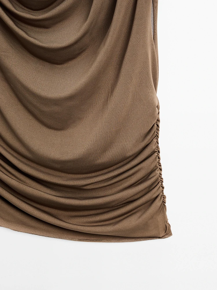 Top asymétrique drapé